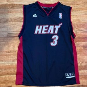 NBA Miami Heat Dwayne Wade #3 Adidas Youth Jersey Size Large